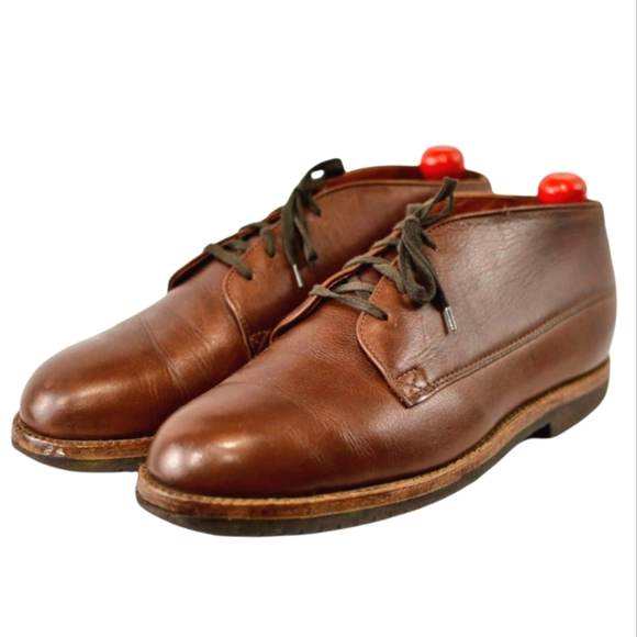 Incredible Vtg DACK's Made Canada Brown Leather Chukka Boots Vibram Gumsole 10.5 - Picture 1 of 10